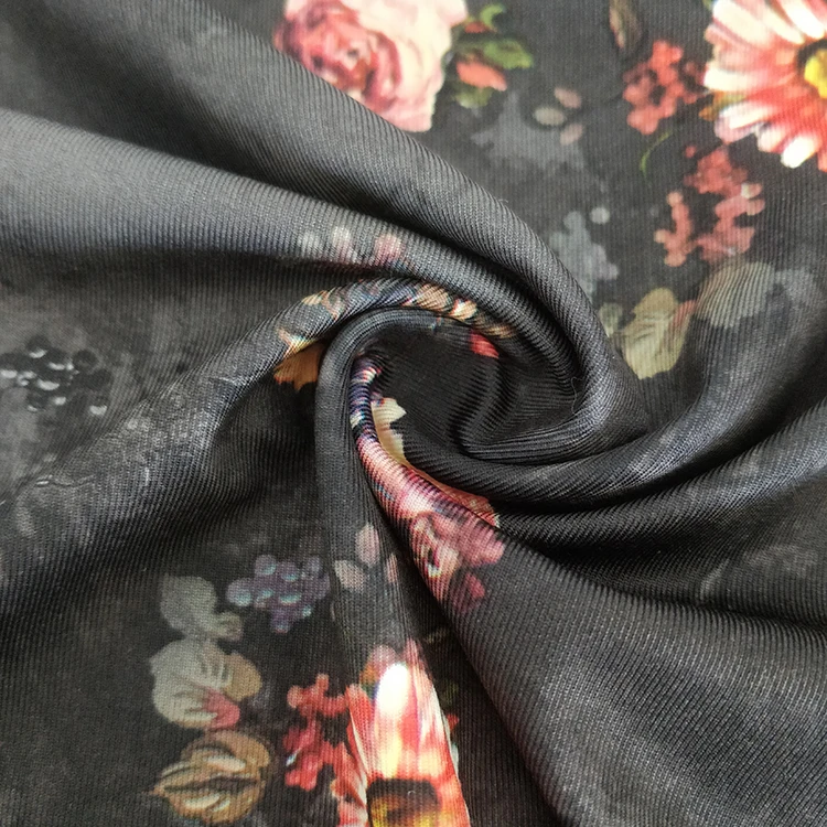 Трикотажная ткань 100D из полиэстера с цифровым принтом 90 Полиамид 10 спандекс для спортивной одежды