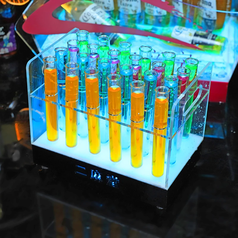 Bar nightclub supplies wine glass LED light-emitting cocktail holder test tube wine Cups rack decoration stand glorifier