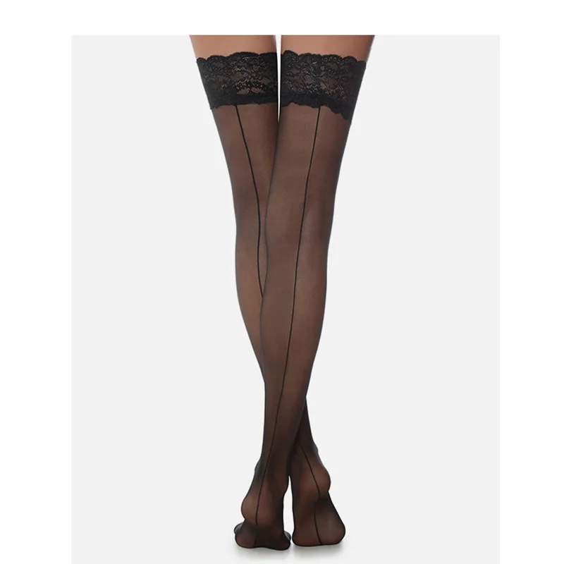 Sexy Stockings for Women Anti-hook Silk Socks New Arrival Over Knee Lace Custom Logo Thin Full Body Solid Knitted Nylon One Size