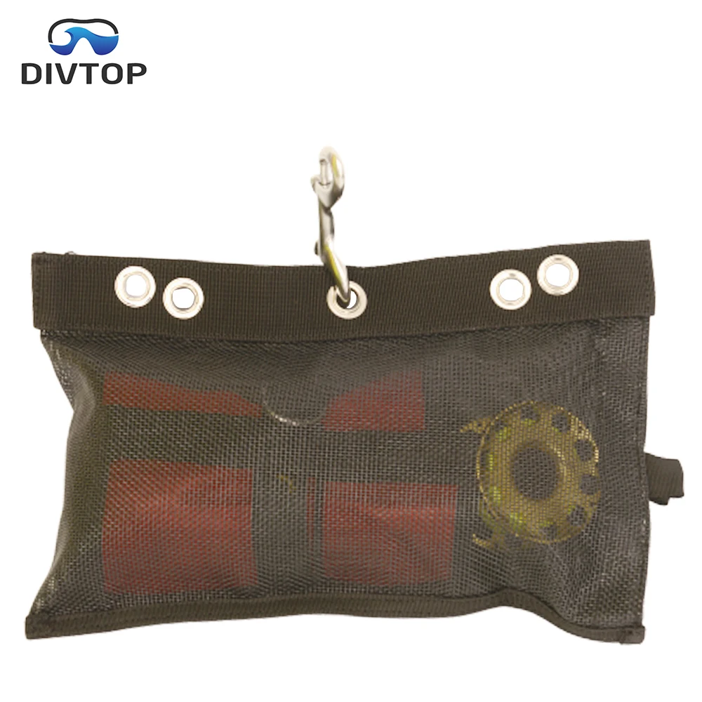 Dive Finger Spool Reel SMB Storage Gear Bag Carry Mesh Pouch for Diving Snorkeling