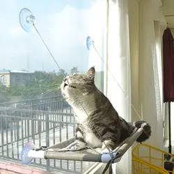 Cat Window Perch Cat Hammock Window Seat Space Saving Window Bed Mounted Bed for Large Cats Premium Set