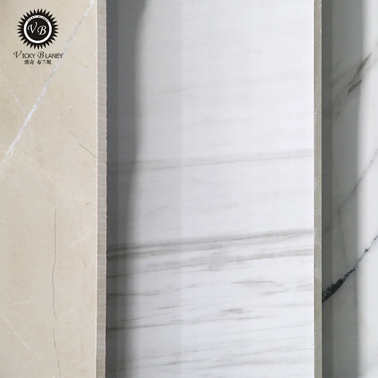 Glaze polished grey 600x600 ceramic marble look porcelain tile floor