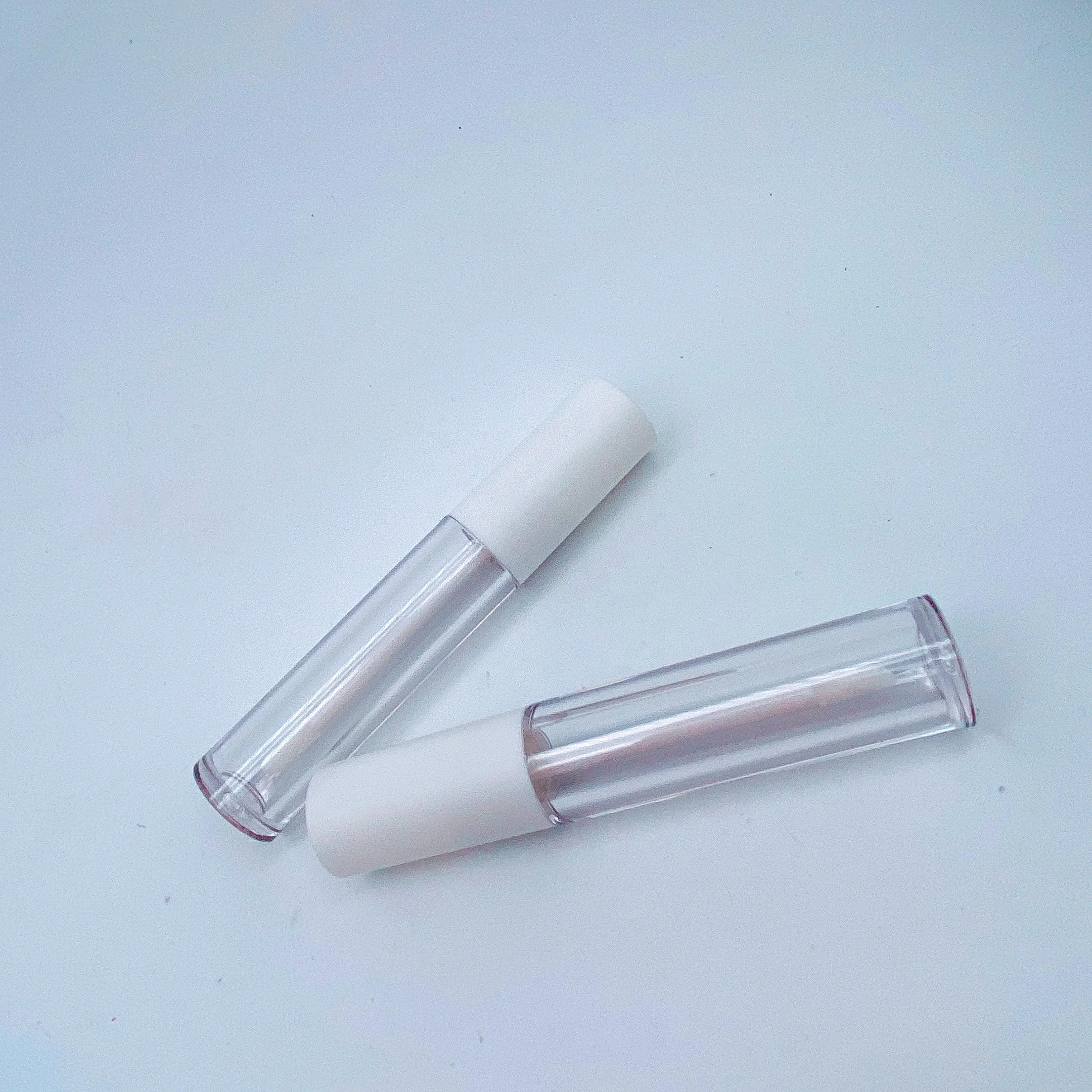 5 мл недорогая круглая белая тюбик для губ с двойными стенками