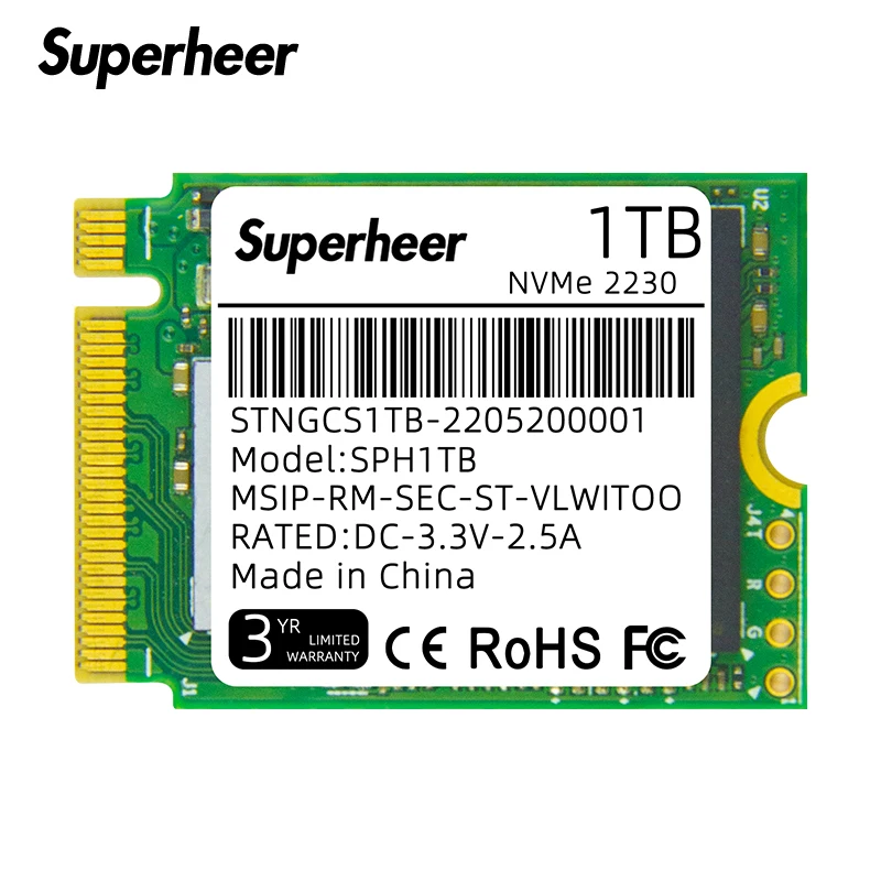 For steam deck 128GB 256GB 512GB 1TB 2230mm Internal Solid State Disk Hard Drive PCIe3.0x4 2230 nvme ssd 1tb