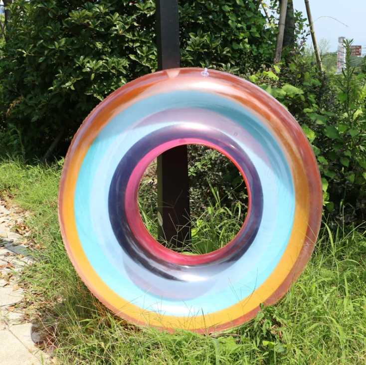 Funny Inflatable Pool Float Toys Swim Tubes for Swimming Color Translucent Swimming Ring