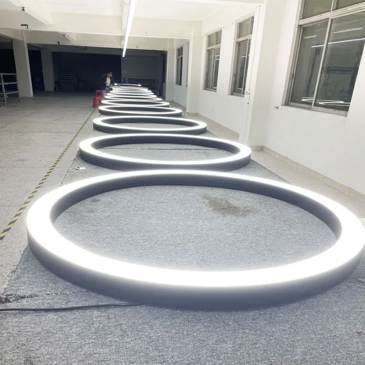 Circular oval ceiling Led Ring Pendant Light circle led modern ring chandelier circle LED Linear Light