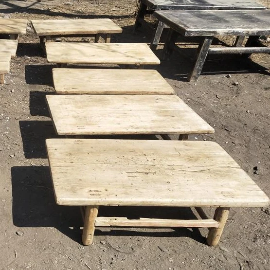 Antique China Vintage Rustic Reclaimed Wooden Collected Natural Coffee Table