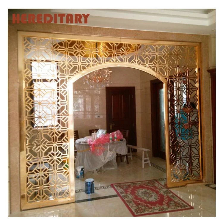 Laser cut room divider panel metal decorative room screen partition design