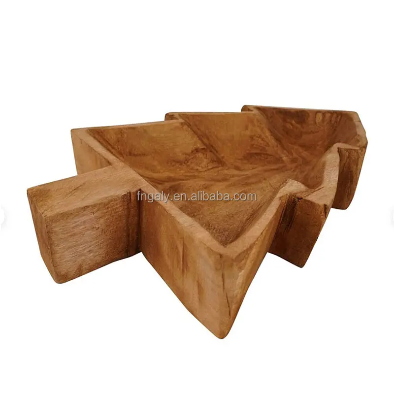 Деревянные тестовые чаши для рождественской елки оптовая продажа деревянный поднос свечи из павловнии