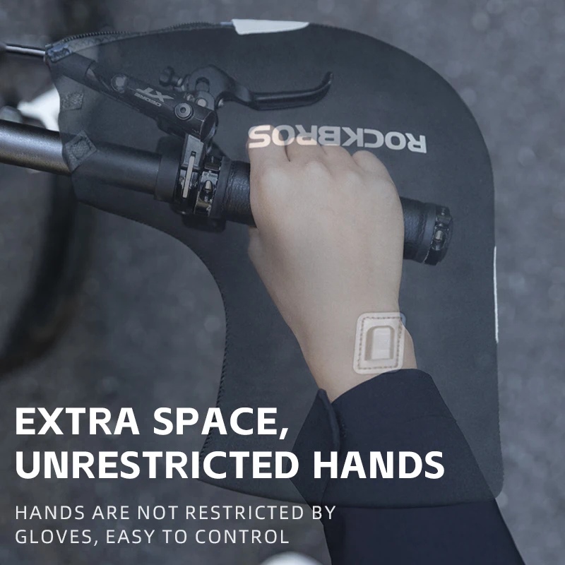 ROCKBROS Winter Cycling Gloves Motorcycle Handlebar Muff Cover Mittens Protective Heated Handlebar Mittens