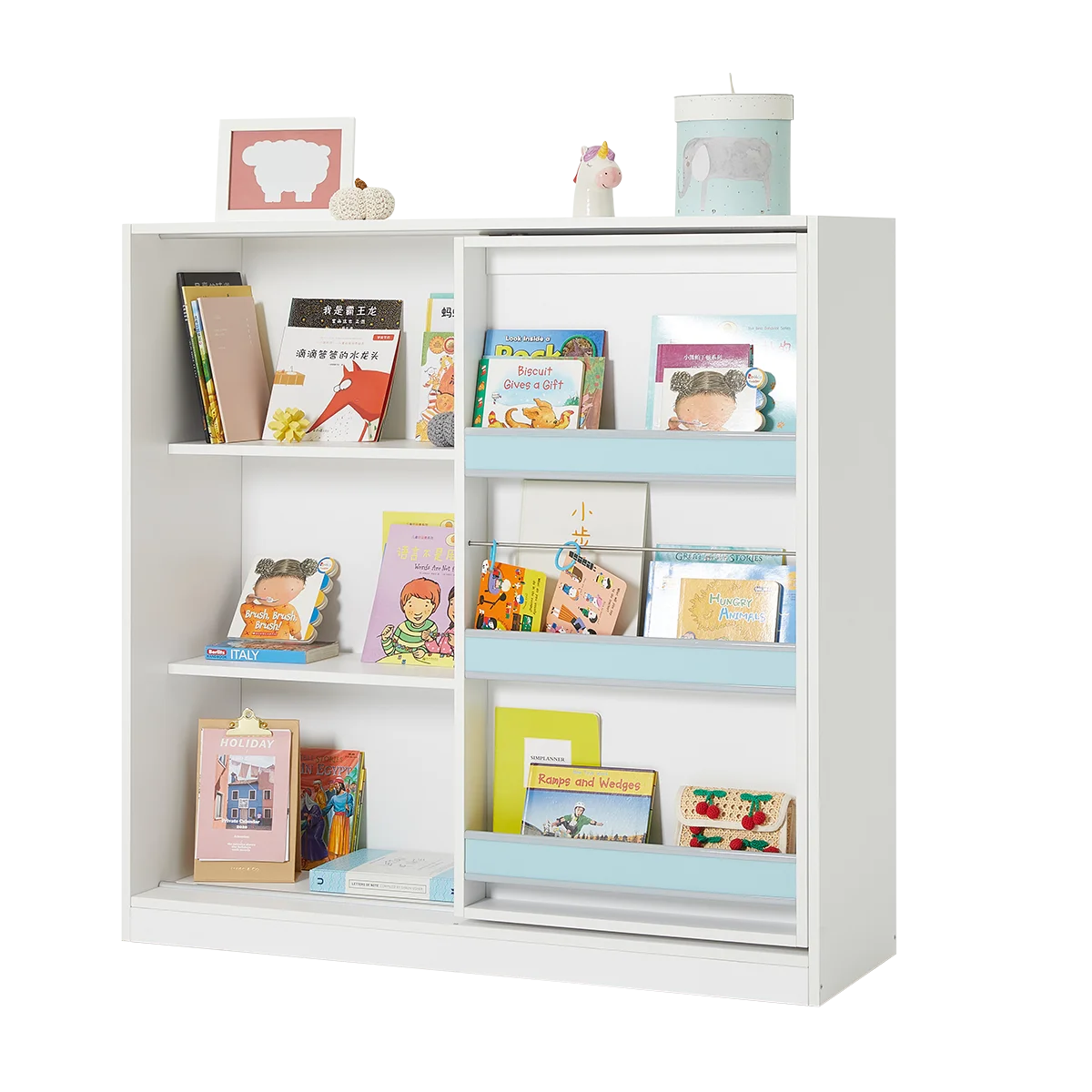 Деревянный детский шкаф для хранения игрушек 2M2KIDS с черной доской, деревянные шкафы для детей, полка с большой зоной хранения