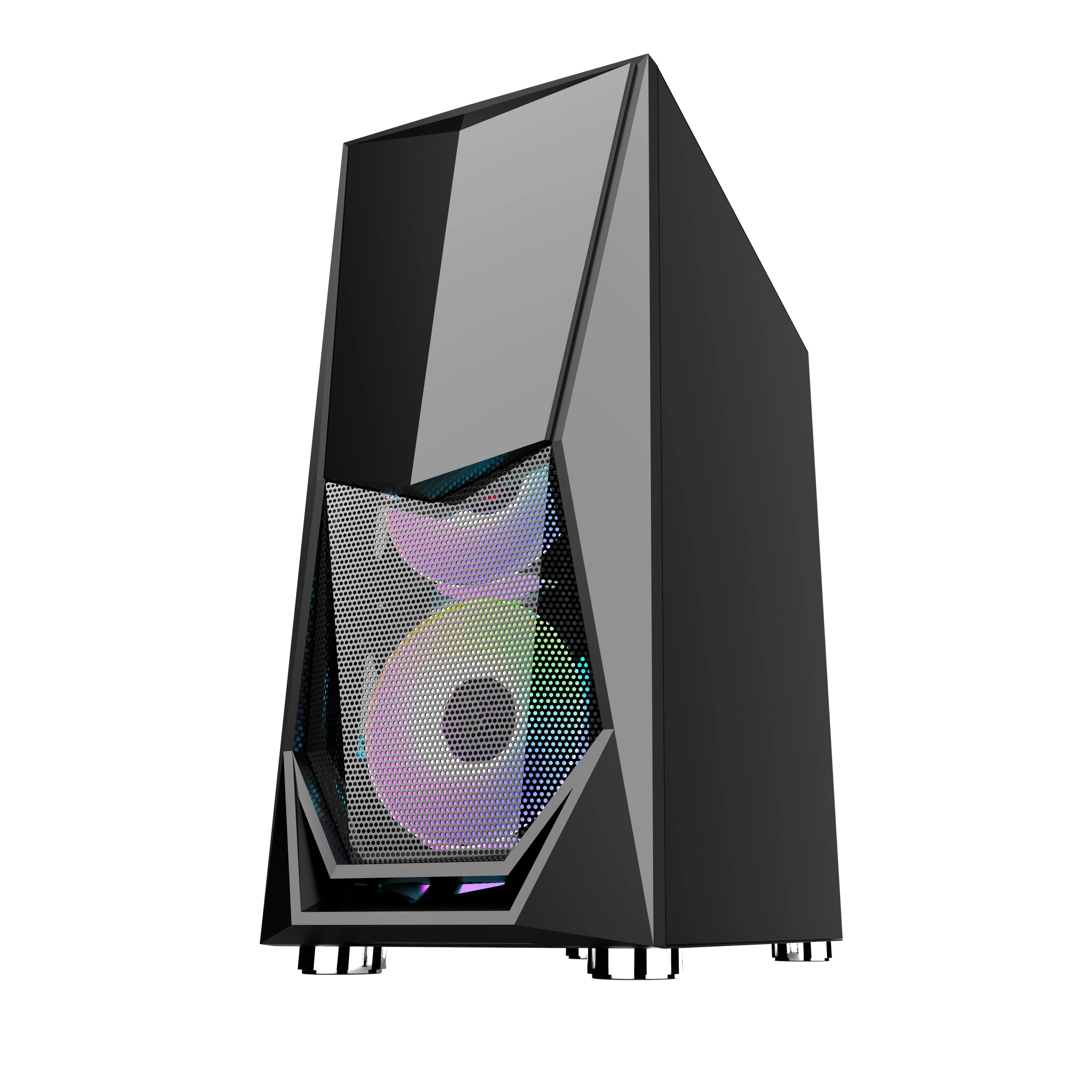 buy gaming pc atx pc oem all in one custom with lcd temperature display dustproof  plexiglass RGB computer Case
