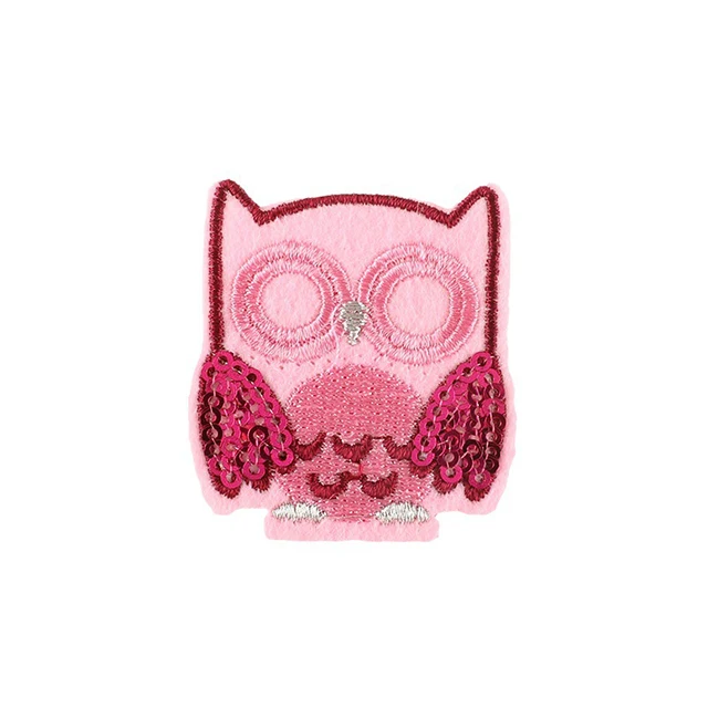 wholesale Cheap Animal Cute owl Iron-on hat patches Small Fashion Cartoon Embroidery Patches for hats