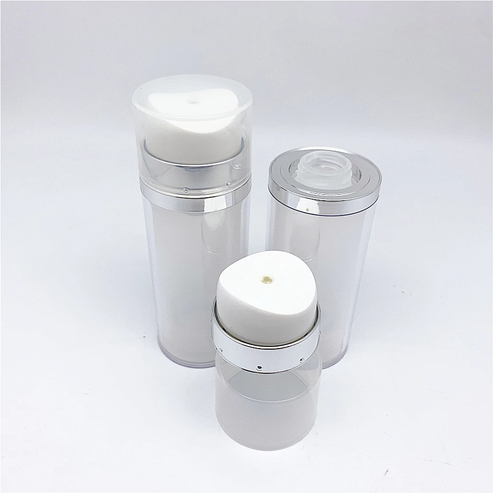 Empty 50ml 80ml 120ml customized plastic cosmetic airless skincare bottle