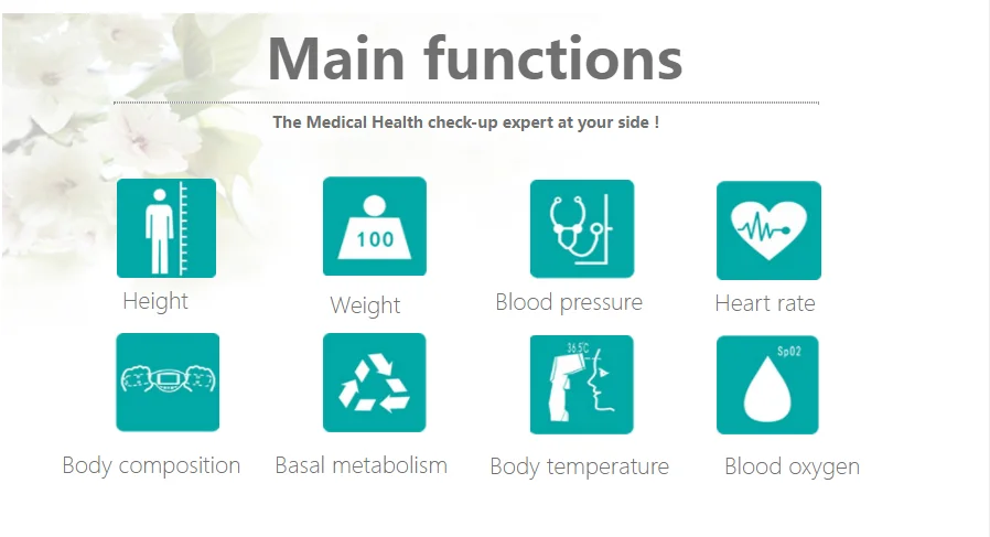 Self service health checkup kiosk body fat analyzer coin weight height bmi machine body composition analysis machine