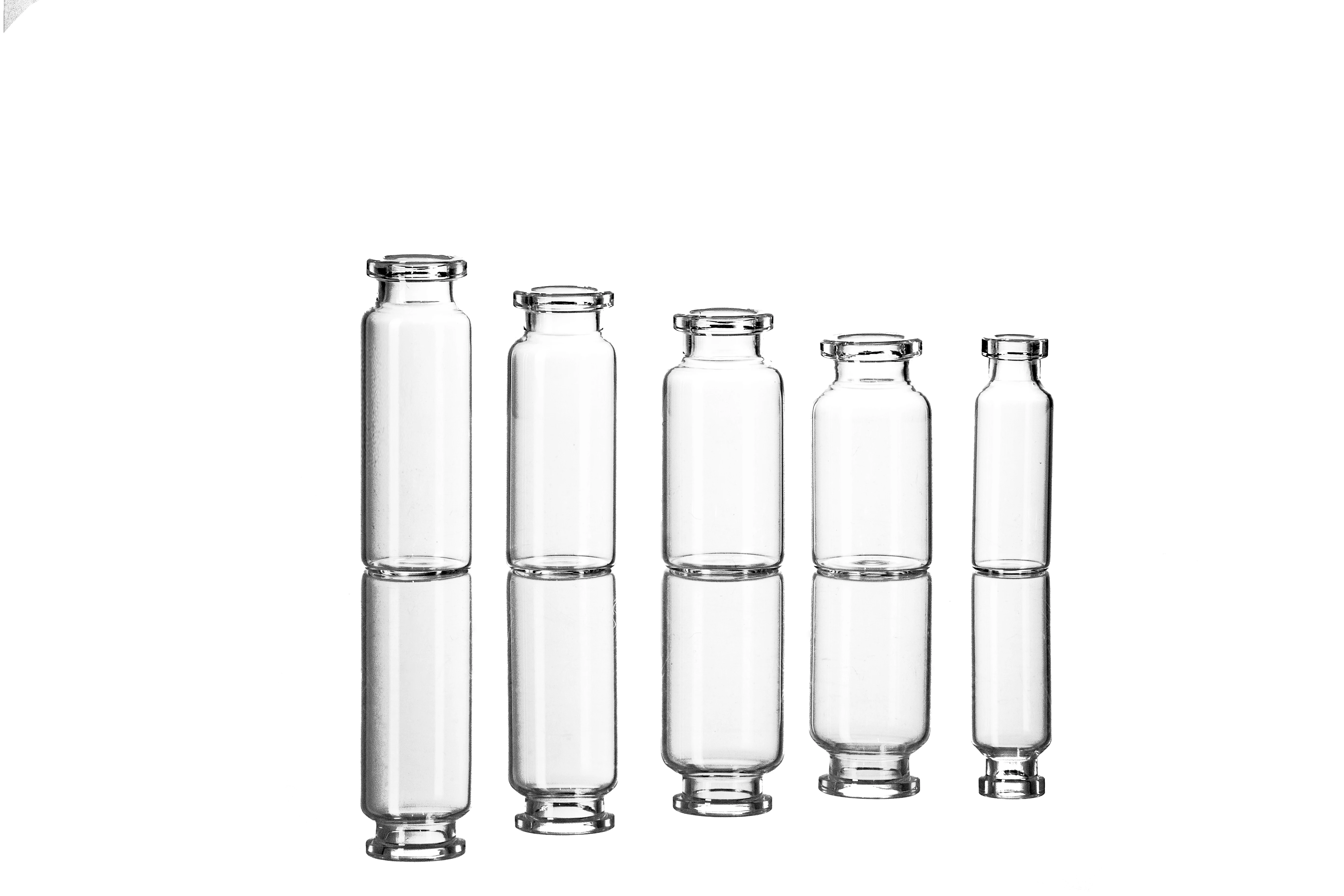 High quality 3ml mini clear amber type 1 glass vial for injection glass bottle with butyl rubber stopper and aluminum lid