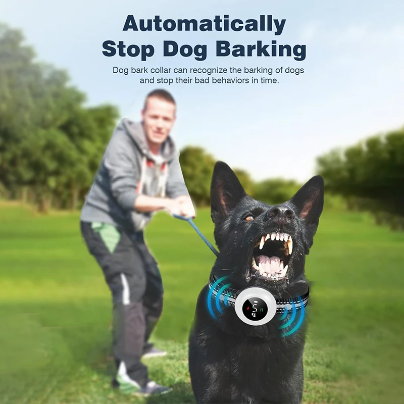 3300ft Remote Control Training Dog Collar 3 Training Modes Rechargeable Waterproof Bark Control Pet Collar for 5-150lbs Dogs