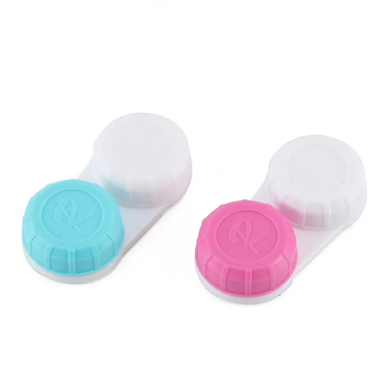 5.5*2.7*1.3cm Plastic Contact lens double companion box glasses accessories for Eyes travel Kit Holder Container