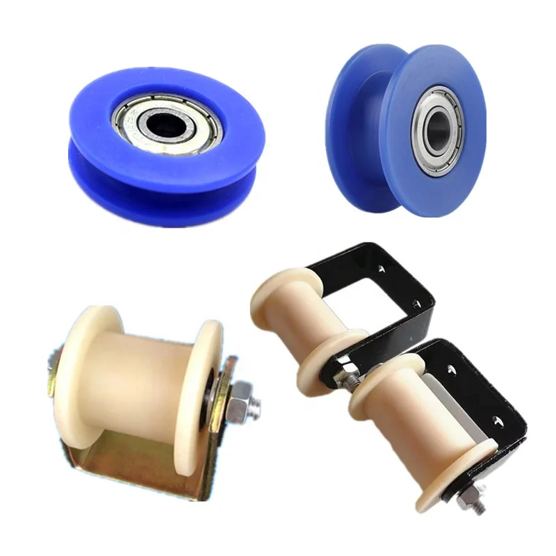 plastic lifting  nylon pulley wheel plastic cable pulley wire rope sheave sliding roller pulley H groove guide wheel