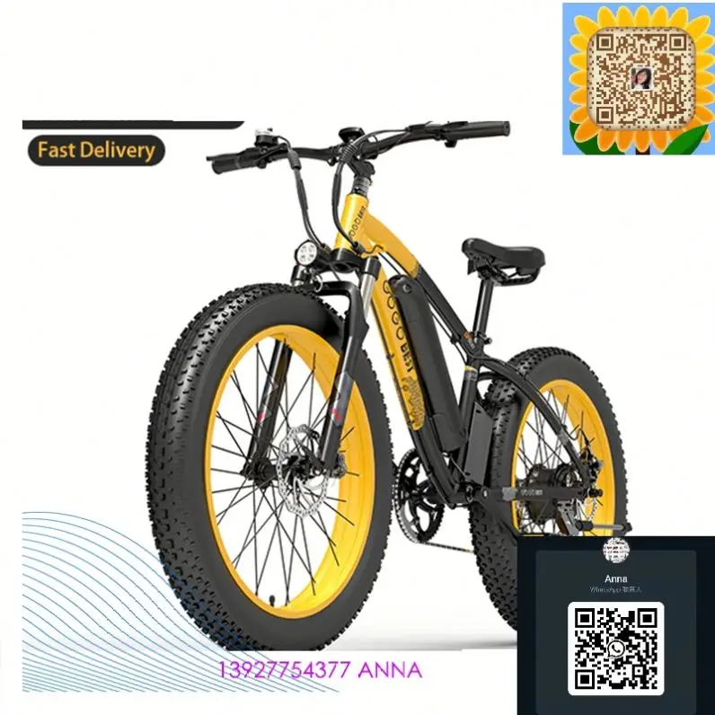 Hot Sale GF600 Aluminum Alloy Frame Fat Tire Foldable Adult 1000w 36v 13ah 26inch Road Dirt Electric Mountain Bicycle