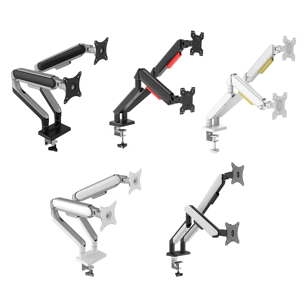 Monitor Stand Bracket Aluminum 180 Degrees Swivel Monitor Stand Ultra Long Arm Monitor Holder Table Stand