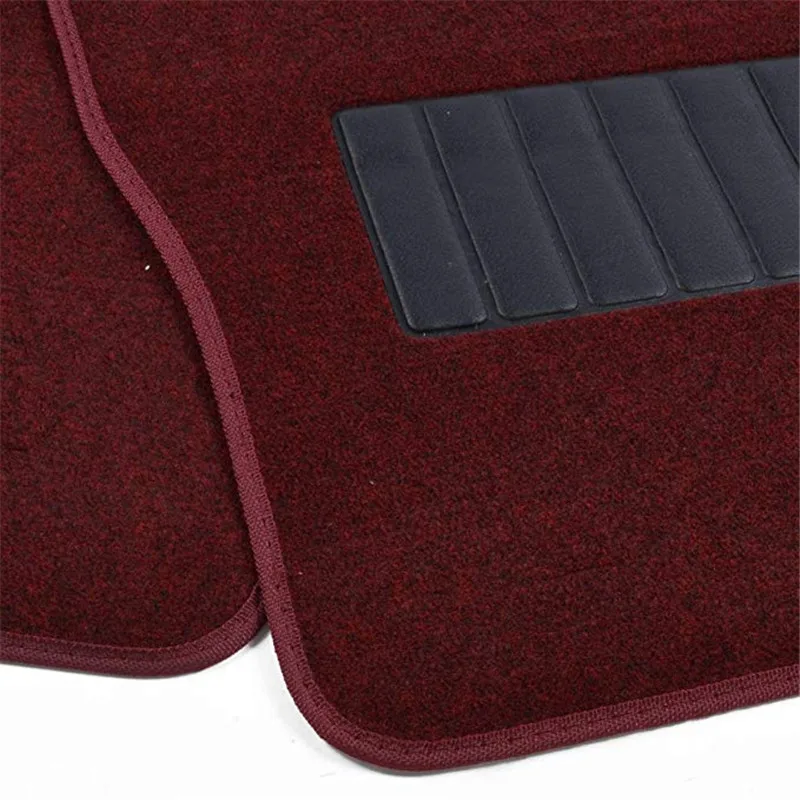 Customised Sizes  pvc car mat usual All-in leather auto car floor MATS non slip universal mat  Burgundy