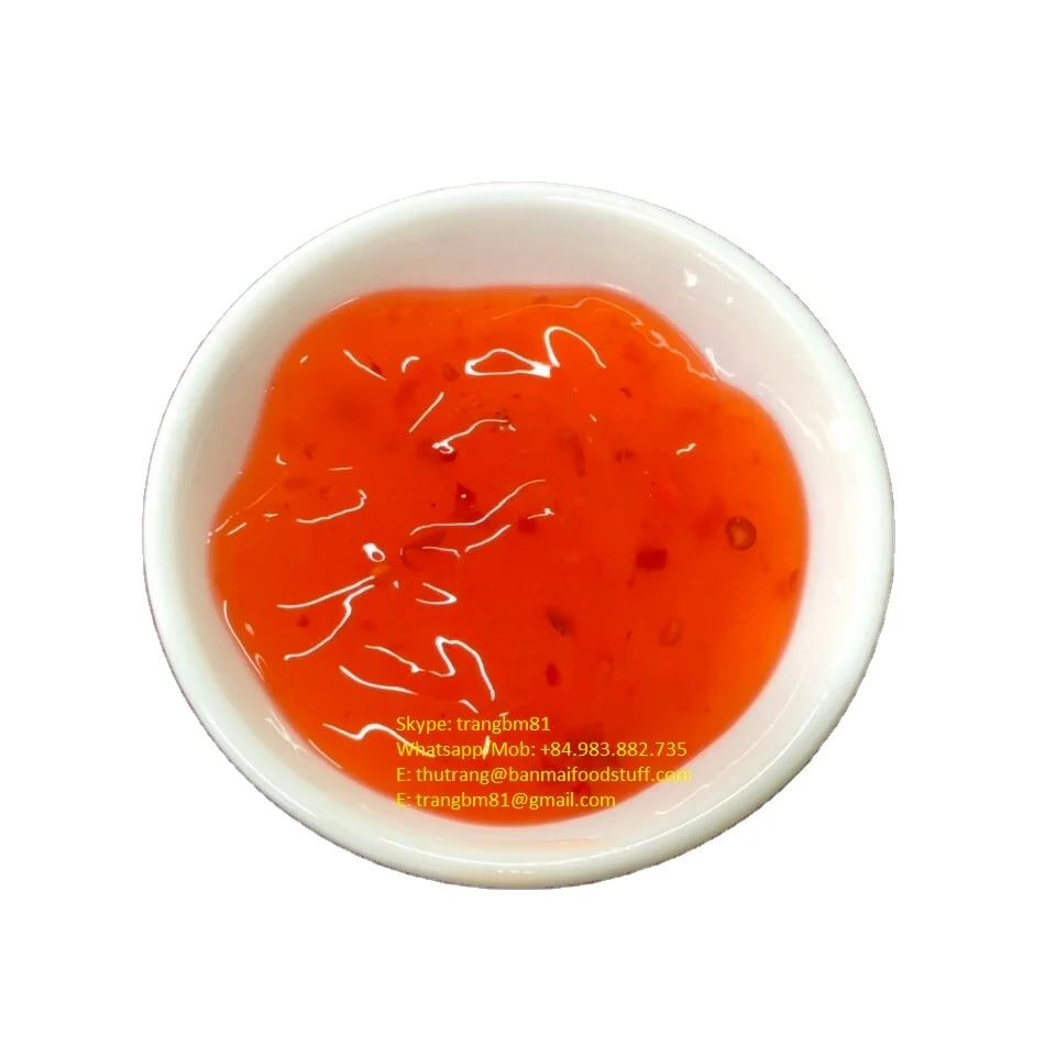 Vietnam Sweet Hot Chili Sauce Natural Fresh Garlic Season Spices Spicy Taste 0.25kg PET Bottle OEM Brands Starch Additives