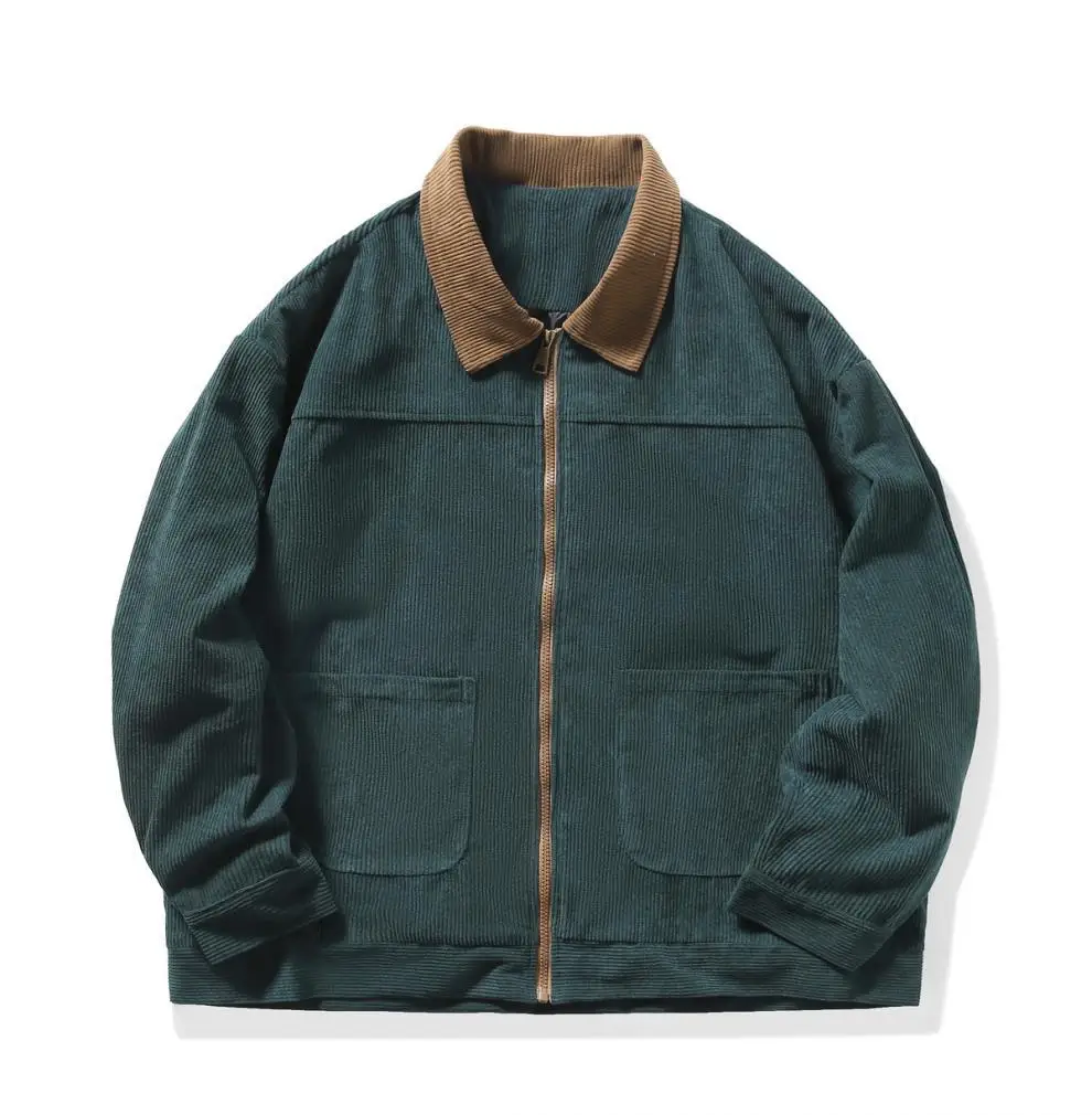 Liu Ming Trending 2025 Products Autumn Winter Men s Casual Oversized Loose Corduroy Zipper Jacket Coats