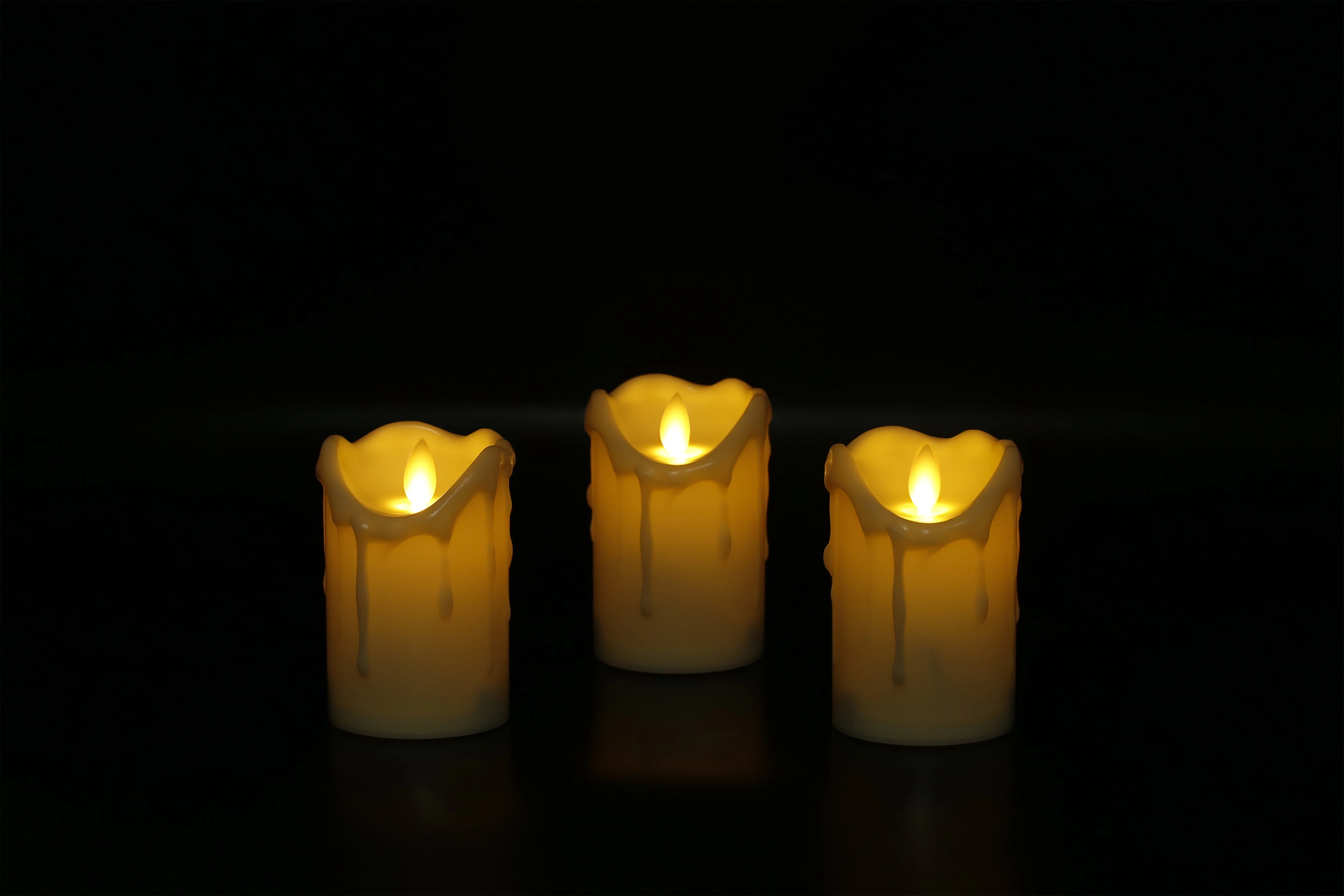 Hot Sell Flameless Candle Ivory Swing Moving Wick LED Battery Candles Lightings