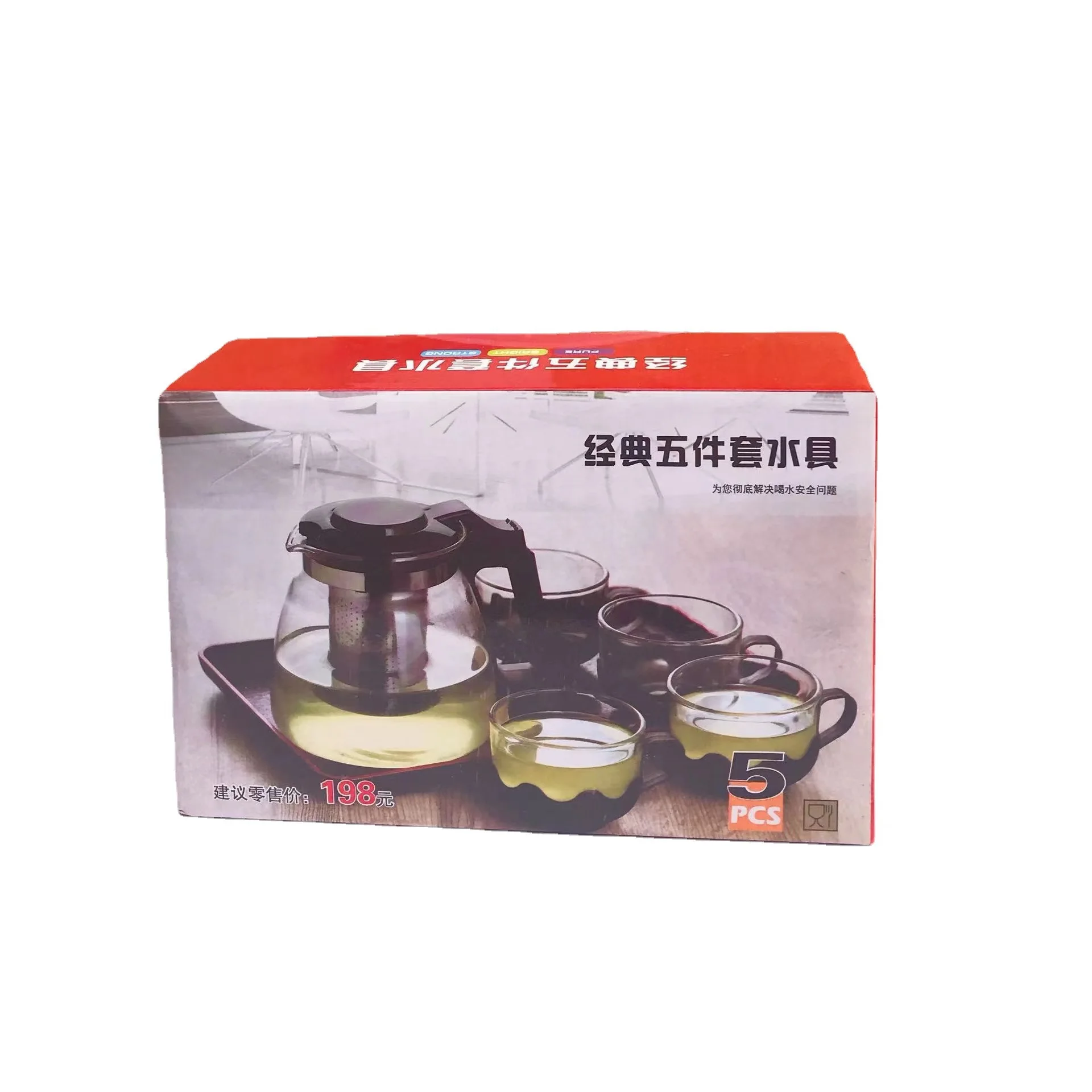 Glass Flower Teapot Large-capacity Household Kung Fu Filter Drinkware Coffee & Tea Sets Tea Pot Sustainable Asian Zen