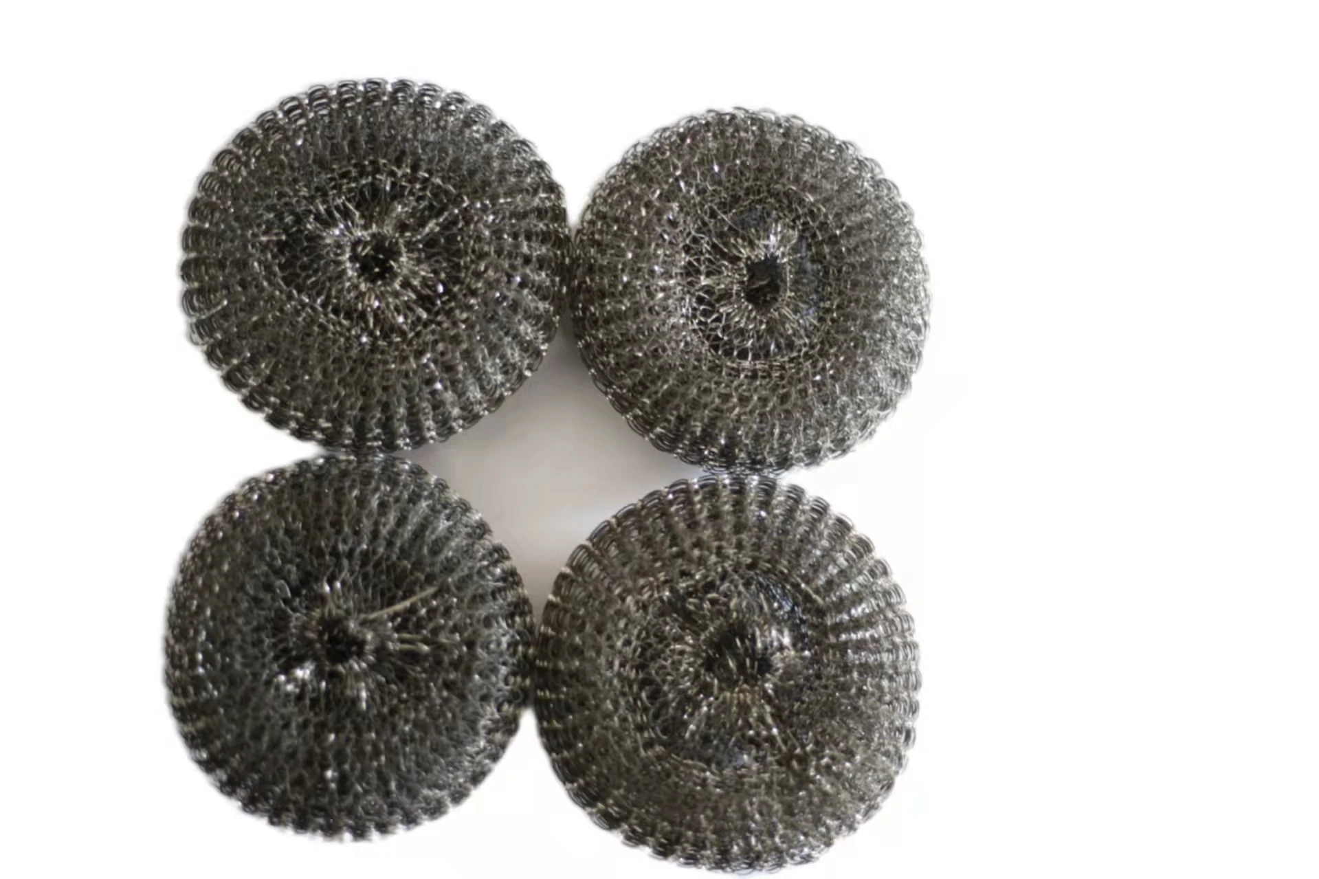 factory supplying stainless steel wire ball 0.13mm wire automatic scourer  spiral  wire ball kitchen cleaning scourer