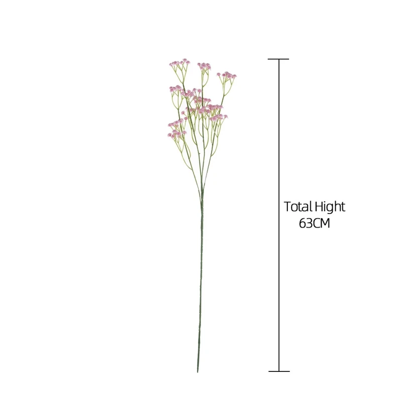 CL08001 New Arrival 63cm Artificial Plastic Gypsophila Single Stem Decorative Simulation Babybreath Real Touch For DIY Decor