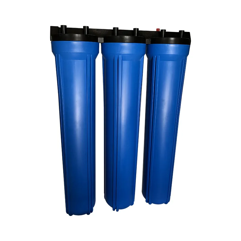 4-stage 20 Inch Blue Water Filter Housing with PP GAC CTO filter cartridge   For Water Pretreatment