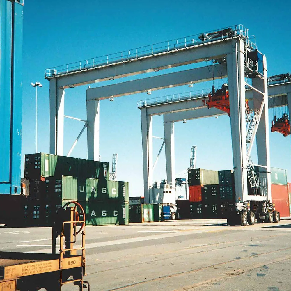 Port used rubber type container gantry crane for sale
