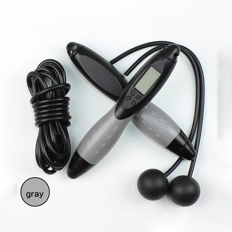 Adjustable Electronic Smart Digital Count Fitness Wire/Wireless Digital Skip Cordless Jump Rope With Steel Wire Digital Counter