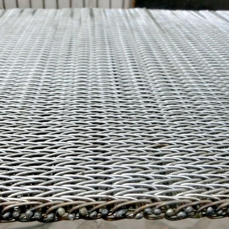 Manufacture Food Processing Stainless Steel 304 Compound Balanced Weave Wire Mesh Conveyor Belt