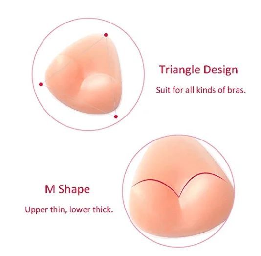 Wholesale High quality  Bra Enhancers Push-up Breast Pad Invisible Reusable Bikini Silicone Bra Inserts