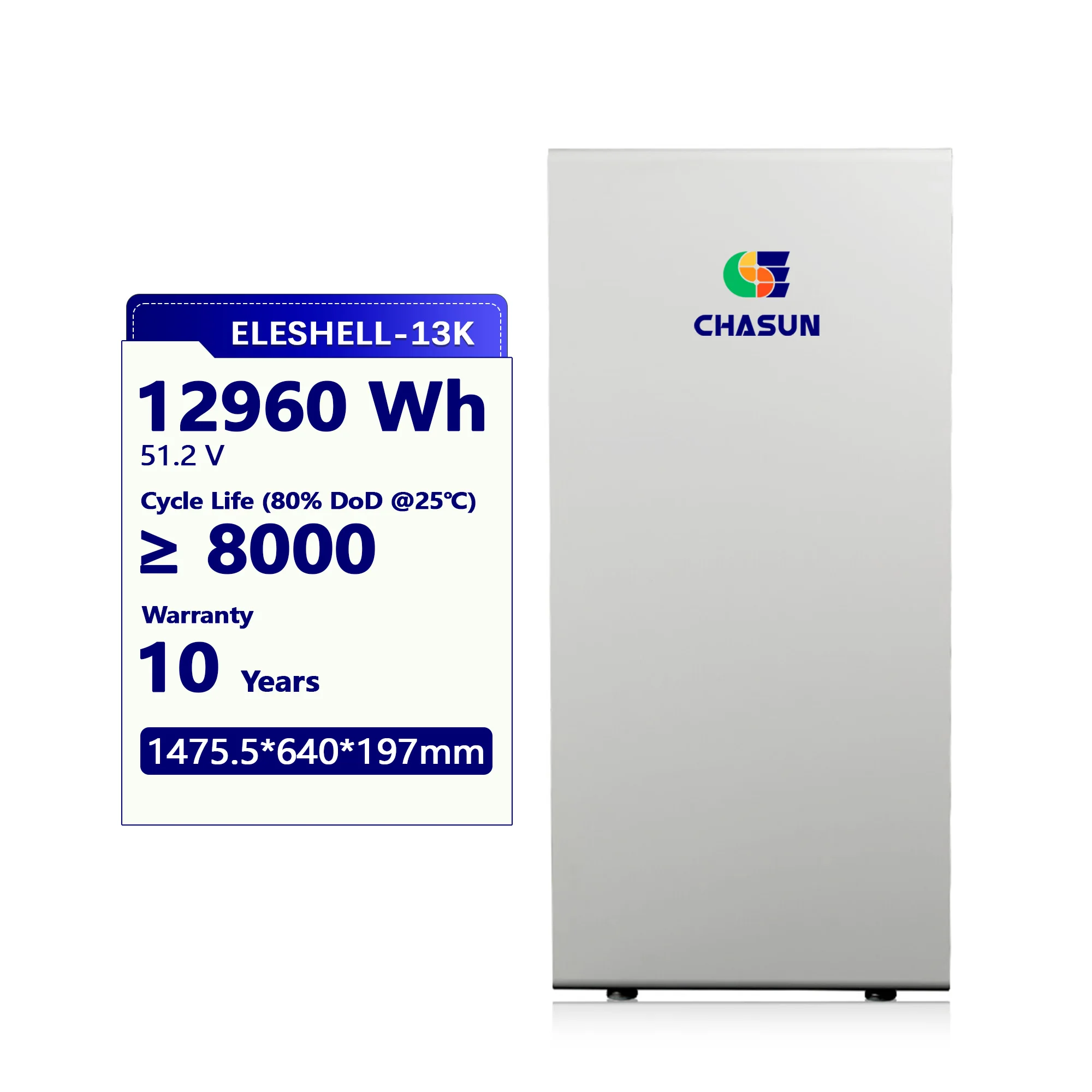 Chasun heat pump ELEBOX high-voltage Floor MOUNT  home storage litium battery Lifepo4 12.96kwh solar battery