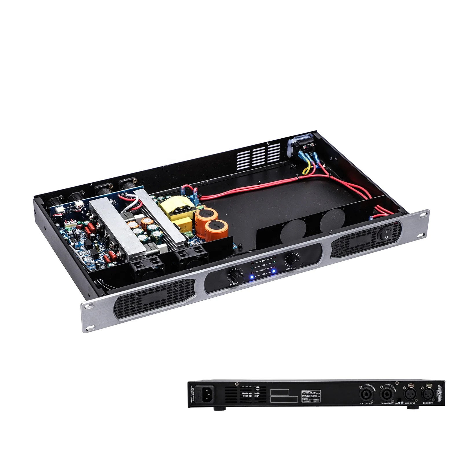 DK2350 Two Channel Digital High Power 350W 8 Ohms 1U digital amp. stable professional audio amplifier
