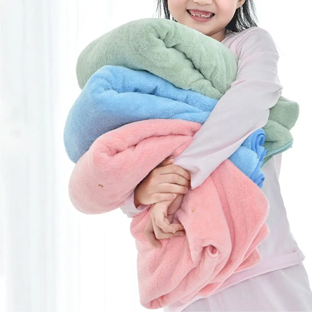 Wholesale microfiber Quick Drying coral fleece hotel spa bathroom 2pcs set custom Plain blank face bath towels set