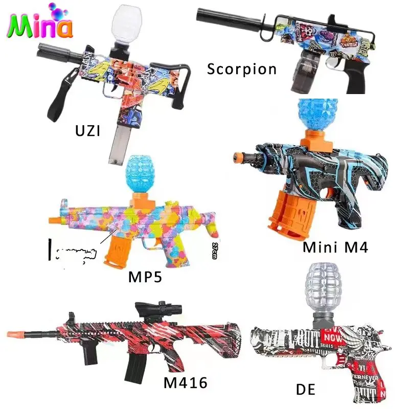 M416 Toy Electric Gun Gel Ball Blaster Splatter Water Balls Air Pistol Weapon For Outdoor Activities Shooting Blaster Gun Gel
