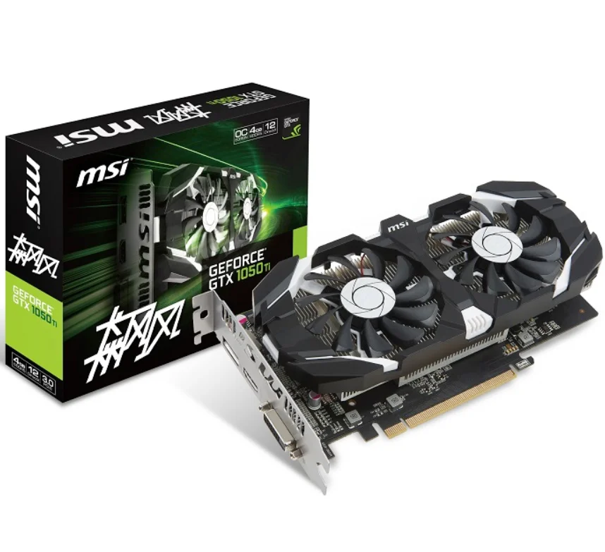 New GDDR5 128bit 75W GeForce GTX 1050TI 4G Graphics Card For Msi