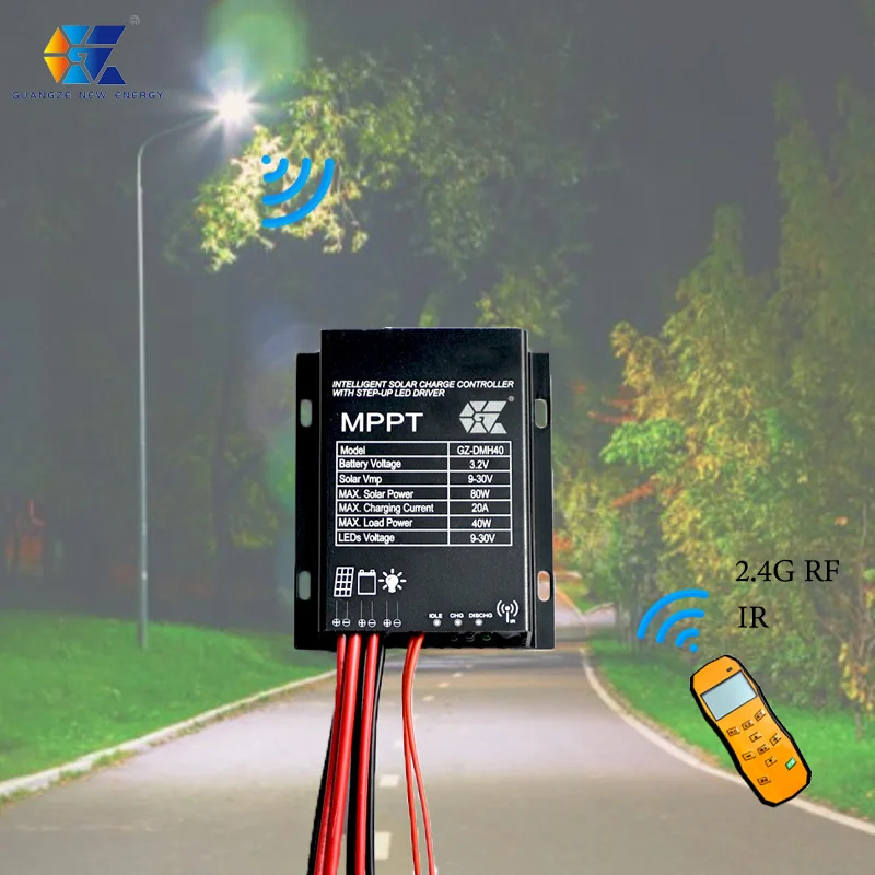 DC Charging Controller Photovoltaic Street Lamp Controllers 12V 10A MPPT Lithium ion Charge Controller