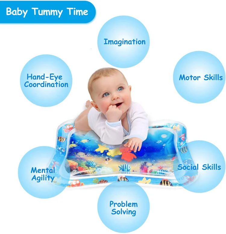 Inflatable Tummy Time  baby  Water play mat