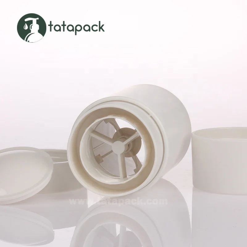 
Recyclable 100% PCR Plastic PP Matte White Deodorant Stick Container 75ml 50ml Empty Twist Up Deodorant Stick Bottle 