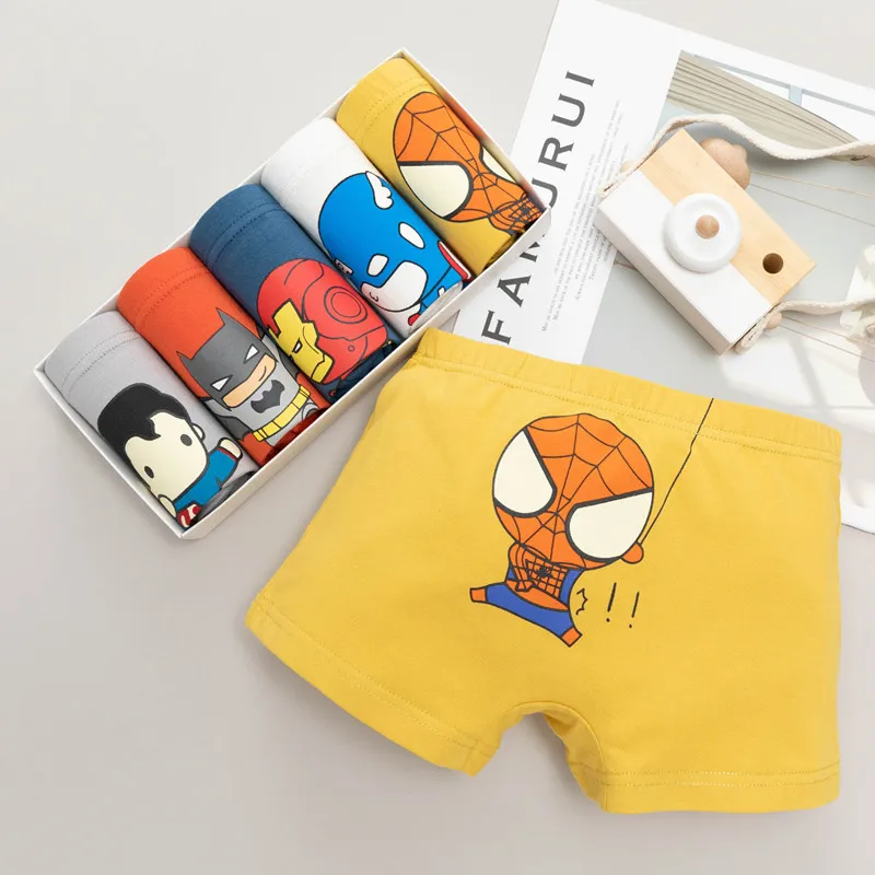 
Wholesale Children Underwear Cool Super Heroes printed Cotton Boy Panties Sets Lovely Cartoon Kids Boxers 