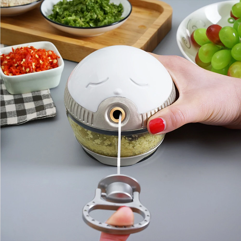 2020 Hot Selling Home Use Kitchen Accessories Mini Garlic Quick Manual Pull Vegetable Chopper