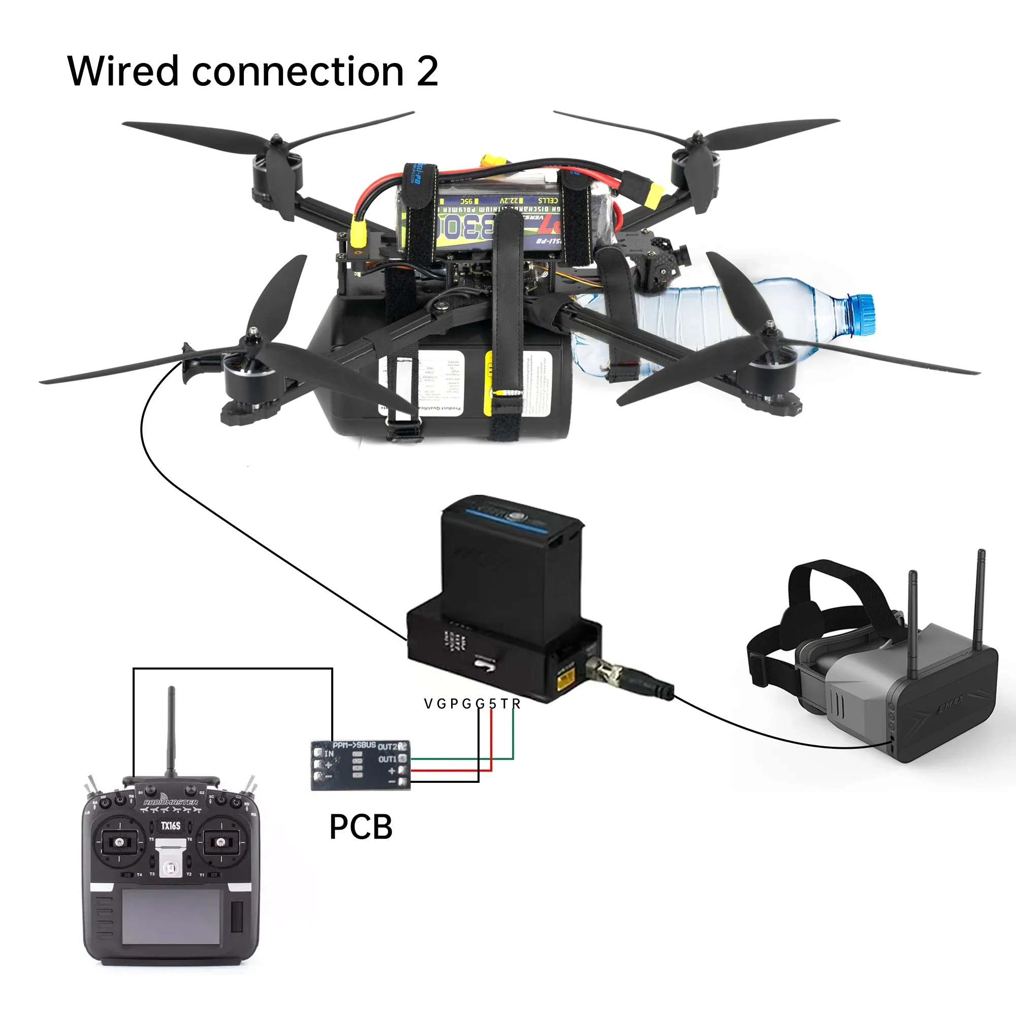 FPV Drone Anti-Interference Optical fiber Communication Equipment kit Optic fiber drone ultra-long distance 2-10km