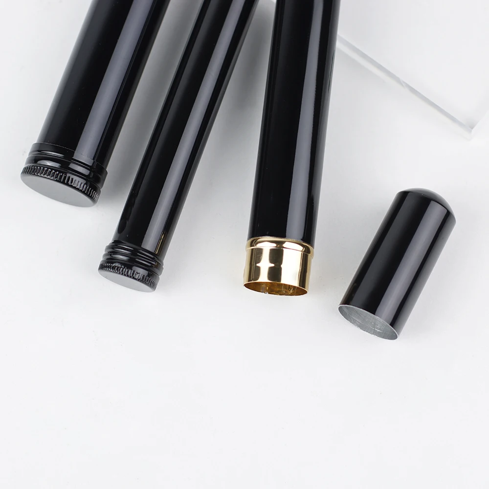 Hot sale 25mm customized empty aluminium packaging metal case single screw cap cigar tube