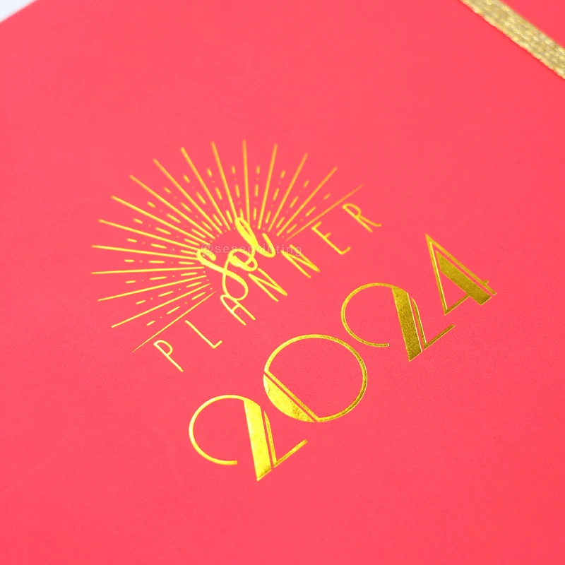 Custom Logo Journal Notebook Printing Spiral Diary Weekly Monthly Schedule Planner with Pocket